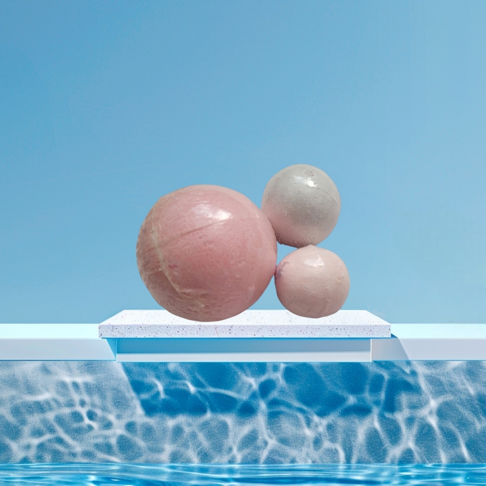3-PC Sea Salt Bubble Bath, Aromatherapy Bath Bomb.